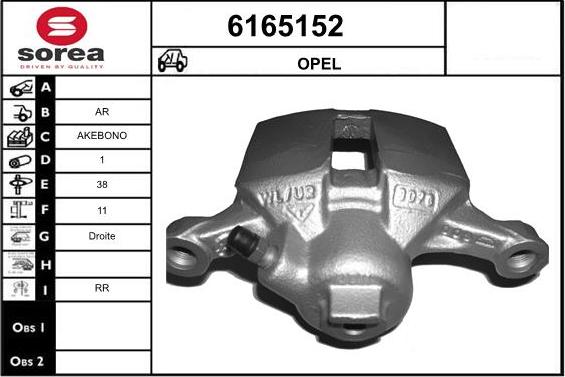 STARTCAR 6165152 - Brake Caliper autospares.lv