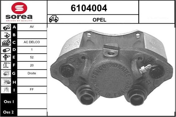 STARTCAR 6104004 - Brake Caliper autospares.lv