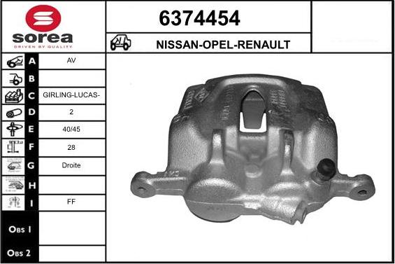 STARTCAR 6374454 - Brake Caliper autospares.lv