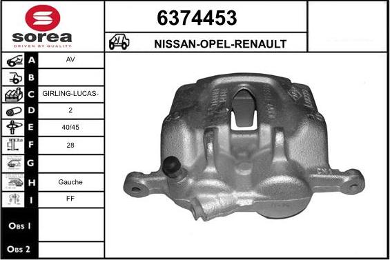 STARTCAR 6374453 - Brake Caliper autospares.lv