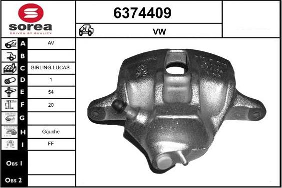 STARTCAR 6374409 - Brake Caliper autospares.lv