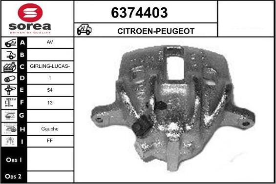 STARTCAR 6374403 - Brake Caliper autospares.lv