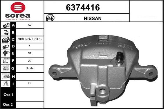 STARTCAR 6374416 - Brake Caliper autospares.lv