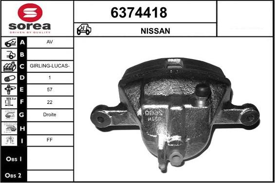 STARTCAR 6374418 - Brake Caliper autospares.lv