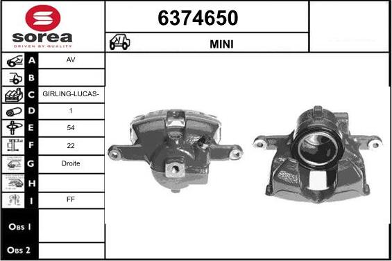 STARTCAR 6374650 - Brake Caliper autospares.lv