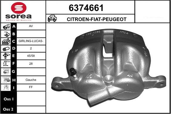 STARTCAR 6374661 - Brake Caliper autospares.lv