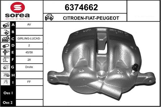 STARTCAR 6374662 - Brake Caliper autospares.lv