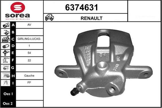 STARTCAR 6374631 - Brake Caliper autospares.lv