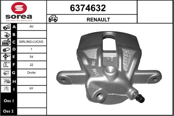 STARTCAR 6374632 - Brake Caliper autospares.lv