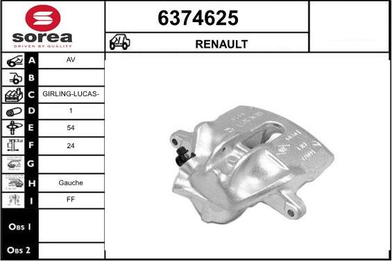 STARTCAR 6374625 - Brake Caliper autospares.lv