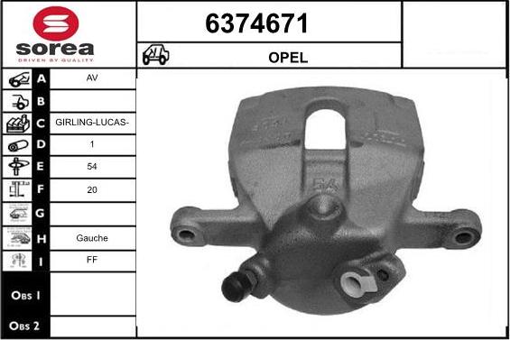 STARTCAR 6374671 - Brake Caliper autospares.lv