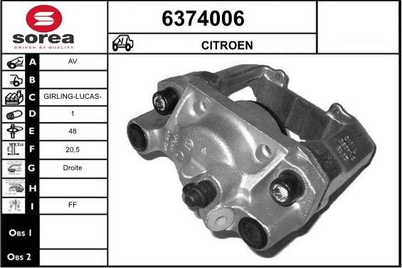 STARTCAR 6374006 - Brake Caliper autospares.lv