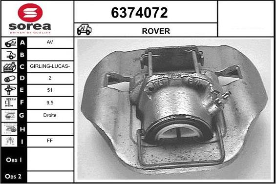 STARTCAR 6374072 - Brake Caliper autospares.lv