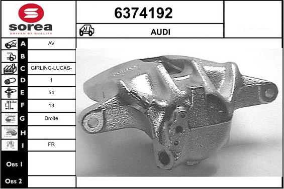 STARTCAR 6374192 - Brake Caliper autospares.lv