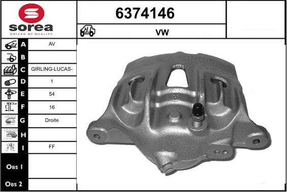 STARTCAR 6374146 - Brake Caliper autospares.lv