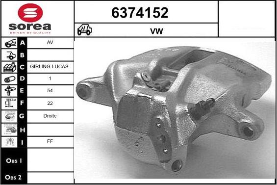 STARTCAR 6374152 - Brake Caliper autospares.lv