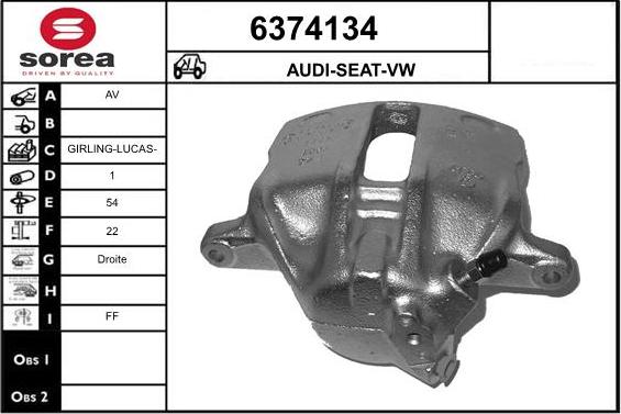 STARTCAR 6374134 - Brake Caliper autospares.lv