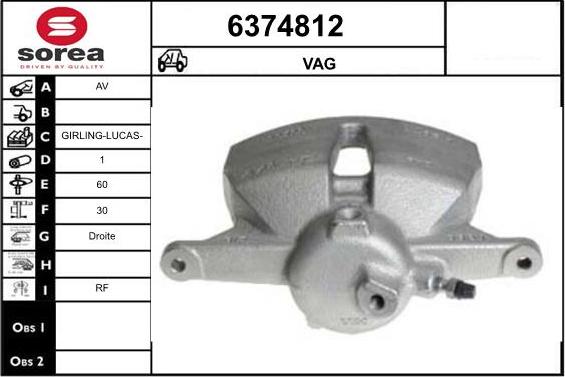 STARTCAR 6374812 - Brake Caliper autospares.lv