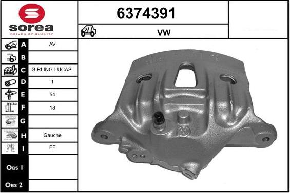 STARTCAR 6374391 - Brake Caliper autospares.lv