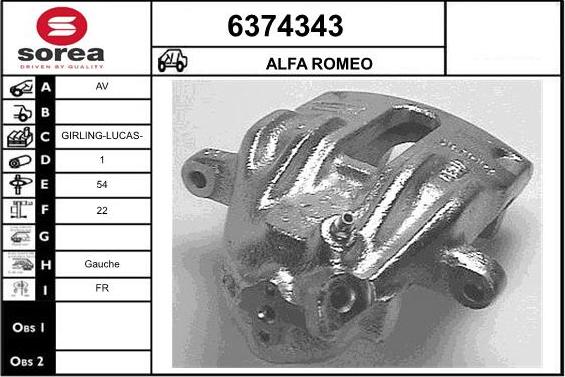 STARTCAR 6374343 - Brake Caliper autospares.lv