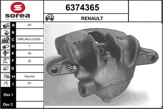 STARTCAR 6374365 - Brake Caliper autospares.lv