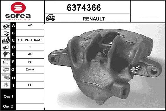 STARTCAR 6374366 - Brake Caliper autospares.lv