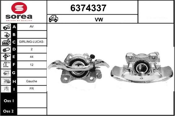 STARTCAR 6374337 - Brake Caliper autospares.lv