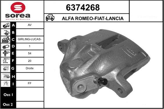 STARTCAR 6374268 - Brake Caliper autospares.lv