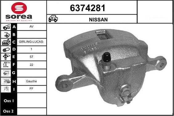 STARTCAR 6374281 - Brake Caliper autospares.lv