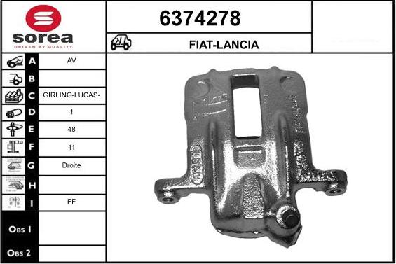 STARTCAR 6374278 - Brake Caliper autospares.lv