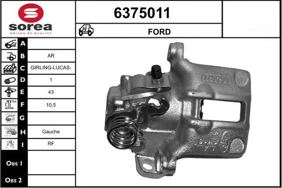 STARTCAR 6375011 - Brake Caliper autospares.lv