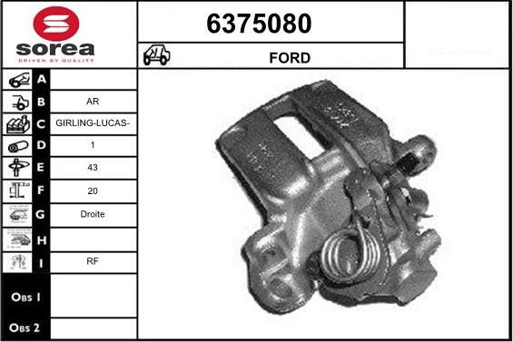 STARTCAR 6375080 - Brake Caliper autospares.lv