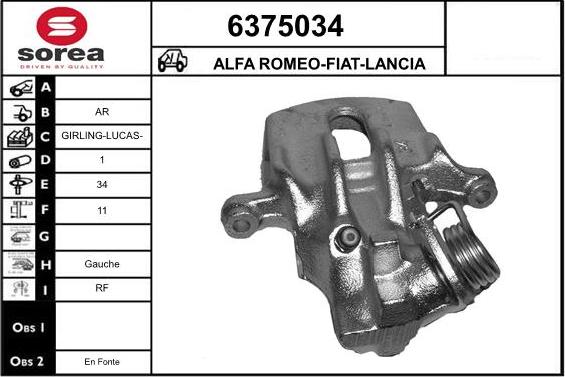 STARTCAR 6375034 - Brake Caliper autospares.lv