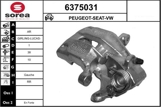 STARTCAR 6375031 - Brake Caliper autospares.lv