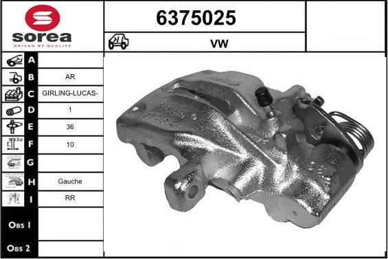 STARTCAR 6375025 - Brake Caliper autospares.lv