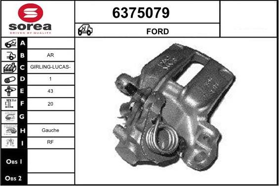 STARTCAR 6375079 - Brake Caliper autospares.lv