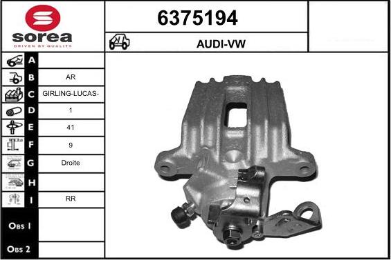 STARTCAR 6375194 - Brake Caliper autospares.lv