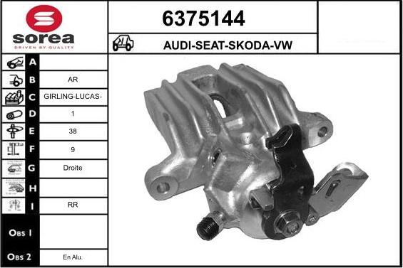 STARTCAR 6375144 - Brake Caliper autospares.lv