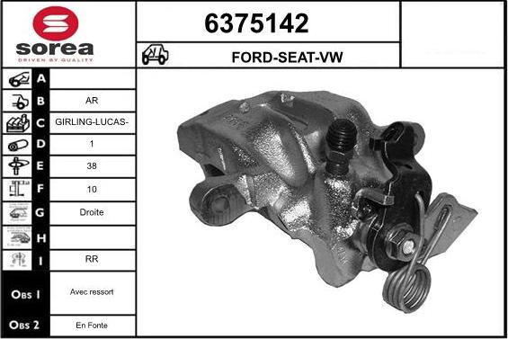 STARTCAR 6375142 - Brake Caliper autospares.lv