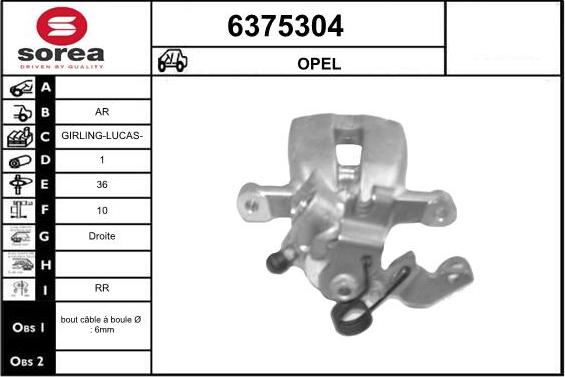 STARTCAR 6375304 - Brake Caliper autospares.lv