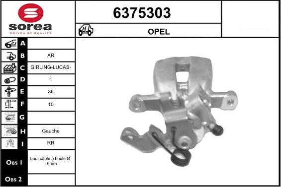 STARTCAR 6375303 - Brake Caliper autospares.lv