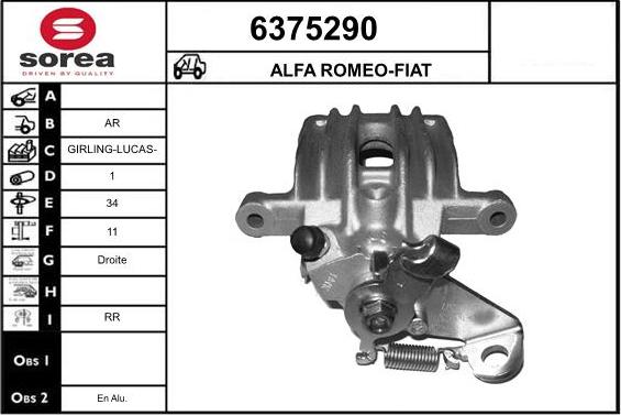 STARTCAR 6375290 - Brake Caliper autospares.lv