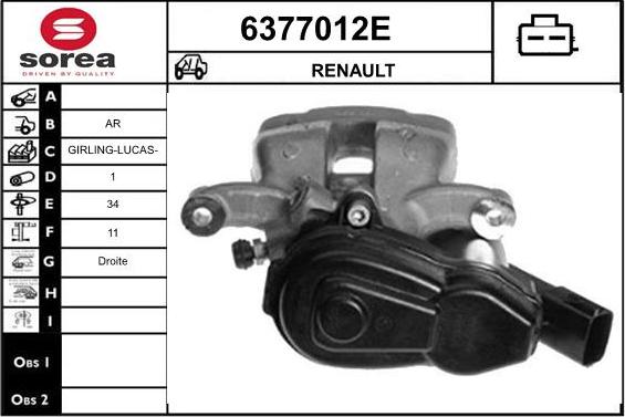 STARTCAR 6377012E - Brake Caliper autospares.lv