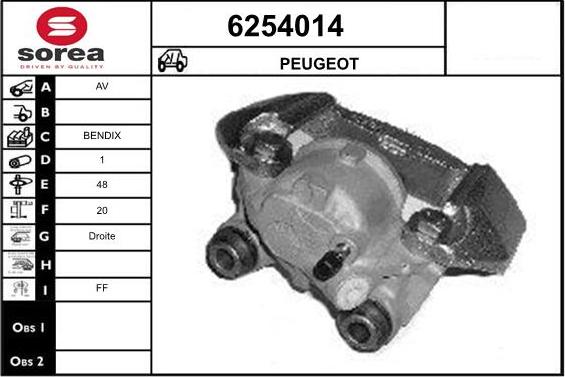 STARTCAR 6254014 - Brake Caliper autospares.lv