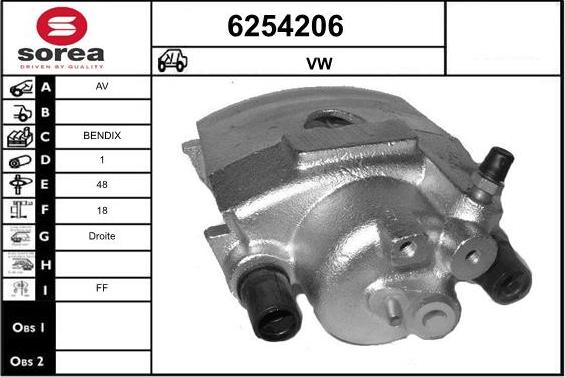 STARTCAR 6254206 - Brake Caliper autospares.lv