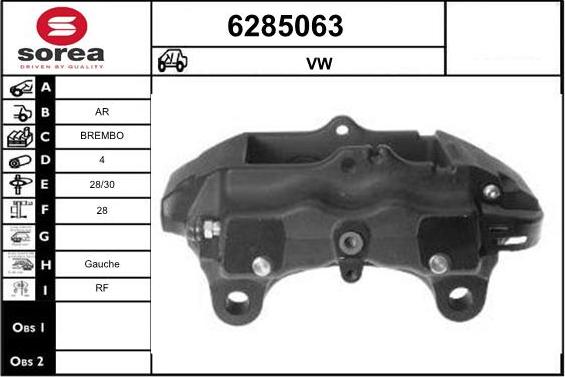 STARTCAR 6285063 - Brake Caliper autospares.lv