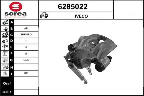 STARTCAR 6285022 - Brake Caliper autospares.lv