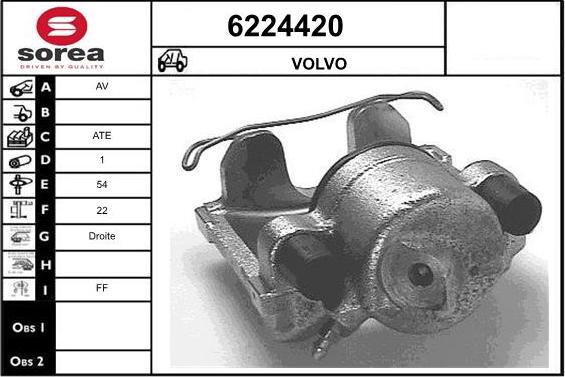 STARTCAR 6224420 - Brake Caliper autospares.lv