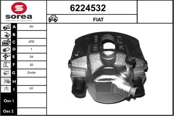 STARTCAR 6224532 - Brake Caliper autospares.lv