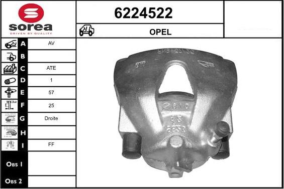 STARTCAR 6224522 - Brake Caliper autospares.lv